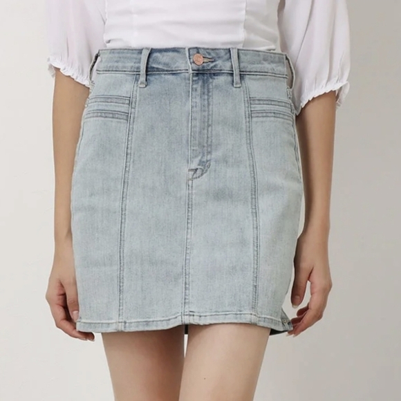 NWT GUESS Jean Kem Slanted Stitch Mini Skirt - Picture 7 of 7